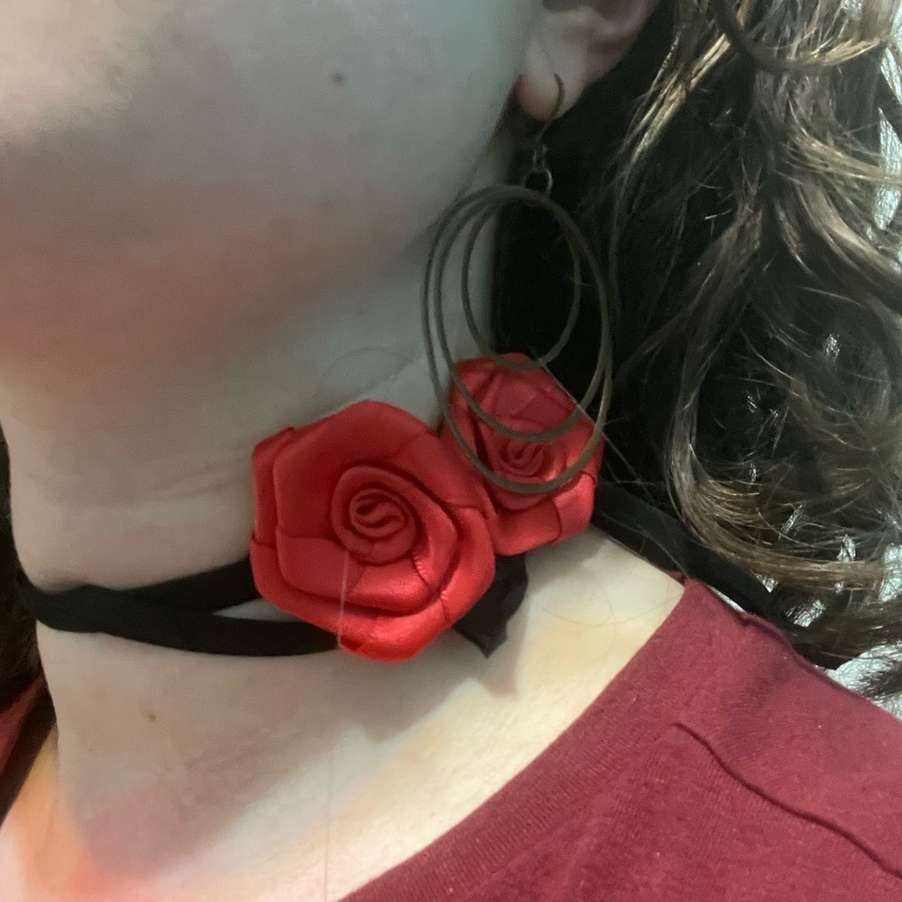 Upcycled Rosette Choker